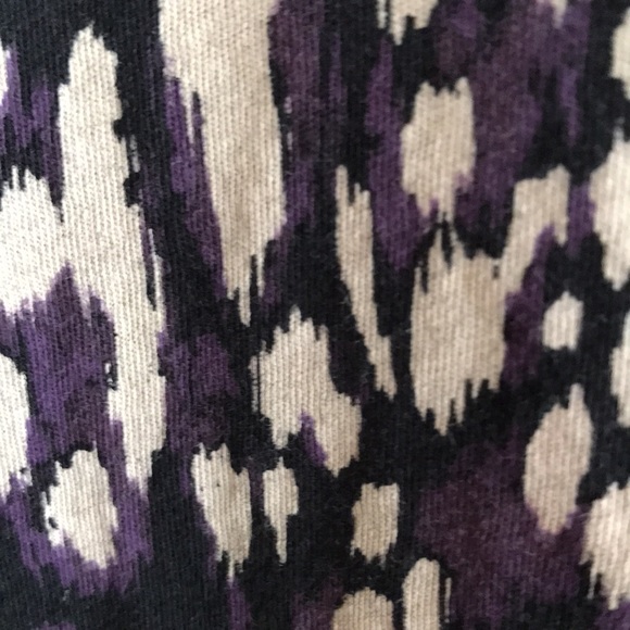 Dries Van Noten long sleeve shirt size Large Purple cream black abstract pattern - Picture 11 of 11